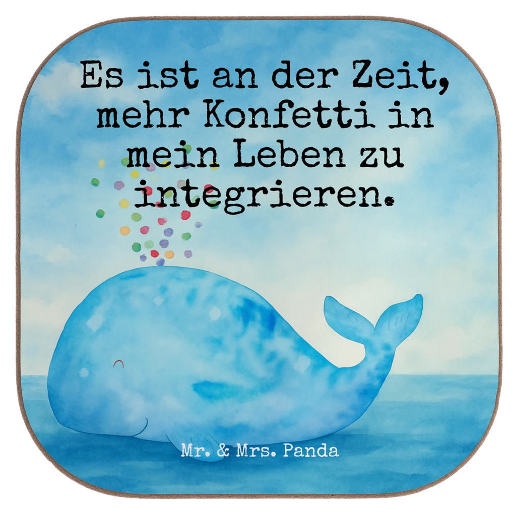 Untersetzer Wal Konfetti Design