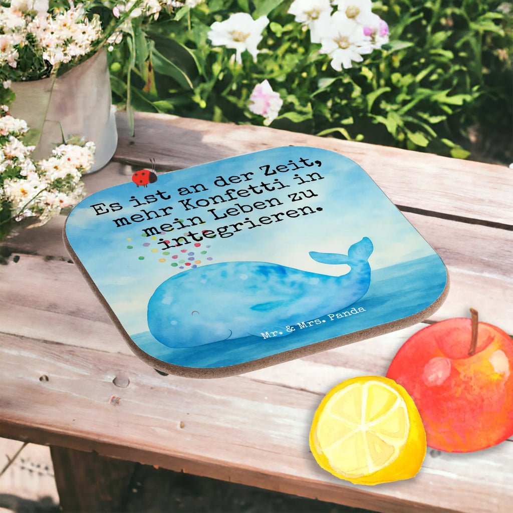 Untersetzer Wal Konfetti Design