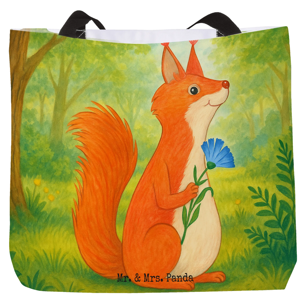 Shopper Squirrel flower Design Beutel, Einkaufstasche, Tasche, Strandtasche, Einkaufsbeutel, Shopper, Schultasche, Freizeittasche, Tragebeutel, Schulbeutel, Alltagstasche, Tiermotive, Gute Laune, lustige Sprüche, Tiere, Eichhörnchen, Eichhorn, Spruch positiv, Lachen, Spaß, Motivation Sprüche, Motivation Bilder, glücklich Spruch, Spruch Deko