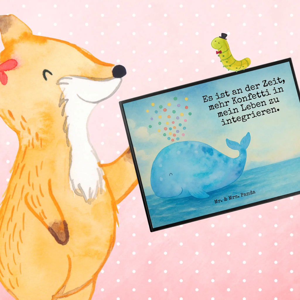 Schreibtischunterlage Wal Konfetti Design