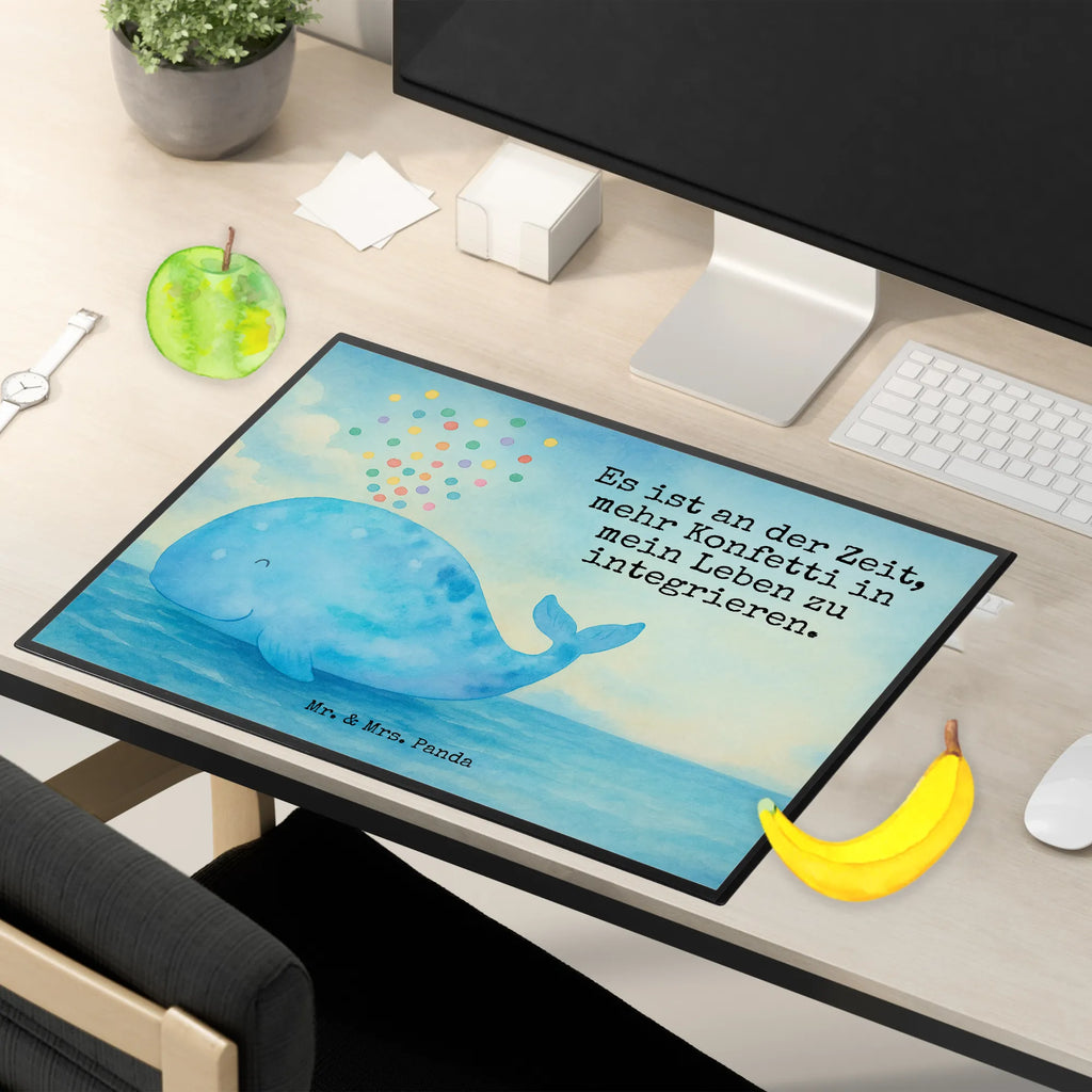 Schreibtischunterlage Wal Konfetti Design