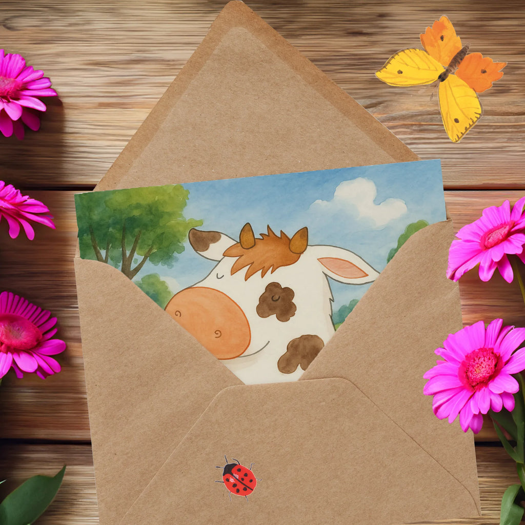 Deluxe Karte Kuh Design Karte, Grußkarte, Klappkarte, Einladungskarte, Glückwunschkarte, Hochzeitskarte, Geburtstagskarte, Hochwertige Grußkarte, Hochwertige Klappkarte, Bauernhof, Hoftiere, Landwirt, Landwirtin, Kuh, Kühe, Träume, Flausen, Spruch, Magie, Motivtion, Hof, Milch, Milchkuh