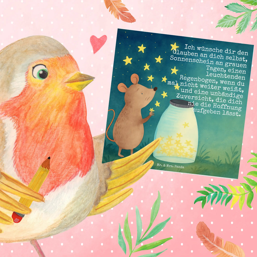 Deluxe Card Mouse Stars Design Klappkarte, Karte, Hochwertige Grußkarte, Grußkarte, Hochwertige Klappkarte, Glückwunschkarte, Geburtstagskarte, Hochzeitskarte, Einladungskarte, Tiermotive, Gute Laune, lustige Sprüche, Tiere, Taufe, Hoffnung, erstes Kind, Träume, Wunsch, Kind, Geburtstag, Sterne, Geburt, Kindergeburtstag, Schwangerschaft, Taufgeschenk, Maus