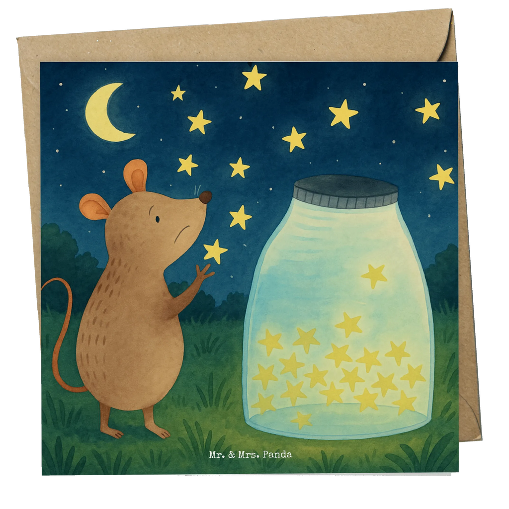 Deluxe Card Mouse Stars Design Klappkarte, Karte, Hochwertige Grußkarte, Grußkarte, Hochwertige Klappkarte, Glückwunschkarte, Geburtstagskarte, Hochzeitskarte, Einladungskarte, Tiermotive, Gute Laune, lustige Sprüche, Tiere, Taufe, Hoffnung, erstes Kind, Träume, Wunsch, Kind, Geburtstag, Sterne, Geburt, Kindergeburtstag, Schwangerschaft, Taufgeschenk, Maus