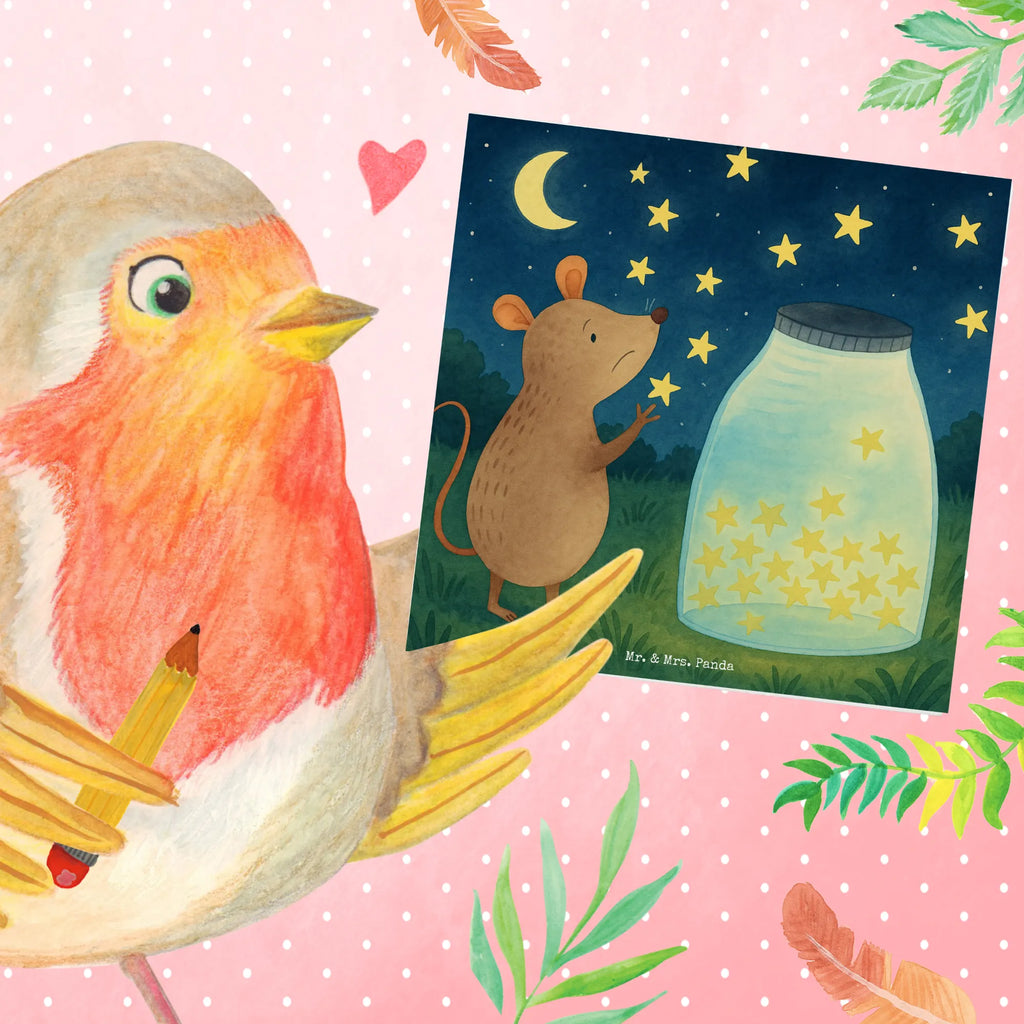 Deluxe Card Mouse Stars Design Klappkarte, Karte, Hochwertige Grußkarte, Grußkarte, Hochwertige Klappkarte, Glückwunschkarte, Geburtstagskarte, Hochzeitskarte, Einladungskarte, Tiermotive, Gute Laune, lustige Sprüche, Tiere, Taufe, Hoffnung, erstes Kind, Träume, Wunsch, Kind, Geburtstag, Sterne, Geburt, Kindergeburtstag, Schwangerschaft, Taufgeschenk, Maus