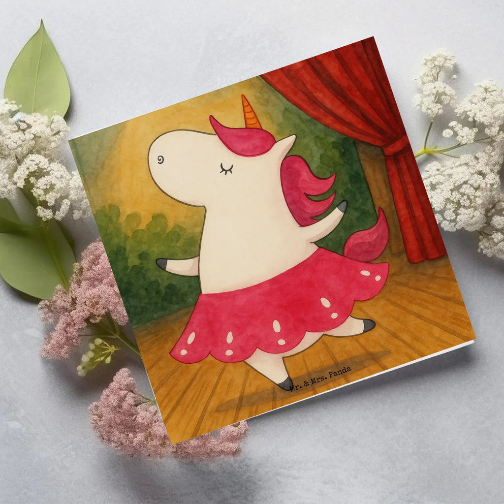 Deluxe Karte Einhorn Ballerina Design Karte, Grußkarte, Klappkarte, Einladungskarte, Glückwunschkarte, Hochzeitskarte, Geburtstagskarte, Hochwertige Grußkarte, Hochwertige Klappkarte, Einhorn, Einhörner, Einhorn Deko, Unicorn, Tanzen, Ballerina, Party, Wohnung, Spaß, Feiern, Geburtstag, Tänzerin, Lebenslust, Lebensfreude