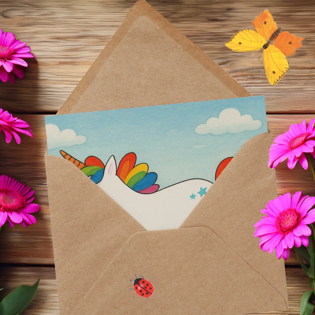 Deluxe Karte Einhorn Happy Design Karte, Grußkarte, Klappkarte, Einladungskarte, Glückwunschkarte, Hochzeitskarte, Geburtstagskarte, Hochwertige Grußkarte, Hochwertige Klappkarte, Einhorn, Einhörner, Einhorn Deko, Unicorn, glücklich, fröhlich, Spaß, Freude, Lebensfreude, witzig, spannend, Lächeln, Lachen