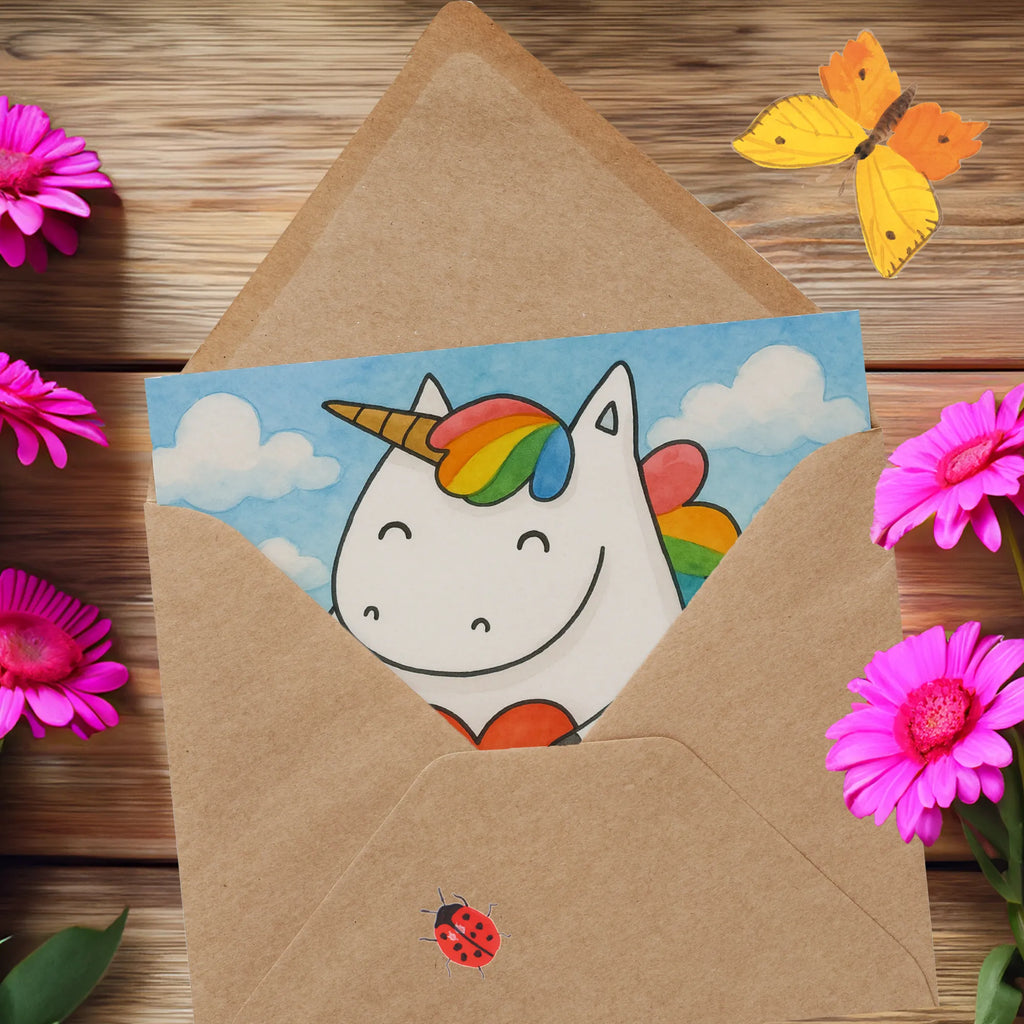 Deluxe Karte Einhorn Herz Design Karte, Grußkarte, Klappkarte, Einladungskarte, Glückwunschkarte, Hochzeitskarte, Geburtstagskarte, Hochwertige Grußkarte, Hochwertige Klappkarte, Einhorn, Einhörner, Einhorn Deko, Unicorn, Herz, schlimm, böse, witzig, lustig, Freundin, anders, bunt