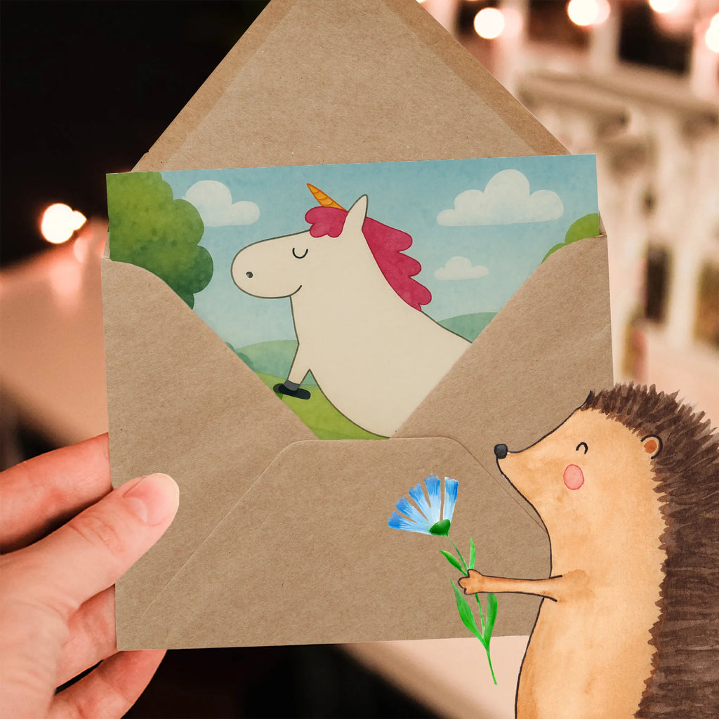 Deluxe Card unicorn cyclist Design Karte, Grußkarte, Klappkarte, Einladungskarte, Glückwunschkarte, Hochzeitskarte, Geburtstagskarte, Hochwertige Grußkarte, Hochwertige Klappkarte, Einhorn, Einhörner, Einhorn Deko, Unicorn, Radfahren, Radfahrer, Rad, Bike, Feenstaub, Konfetti, Luxusproblem, Kummer, Liebeskummer