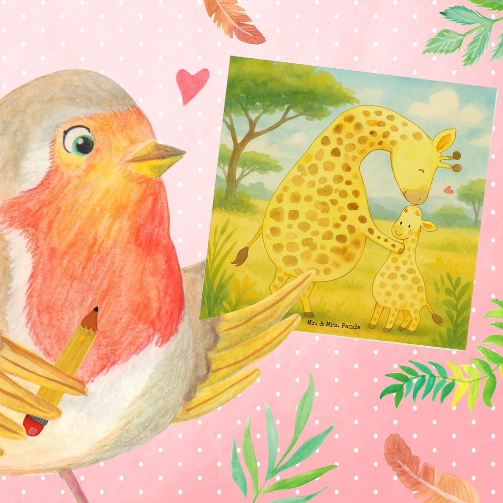 Deluxe Karte Giraffe Kind Design Karte, Grußkarte, Klappkarte, Einladungskarte, Glückwunschkarte, Hochzeitskarte, Geburtstagskarte, Hochwertige Grußkarte, Hochwertige Klappkarte, Afrika, Wildtiere, Giraffe, Kind, Mutter, Mama, Tochter, Sohn, Lieblingsmensch