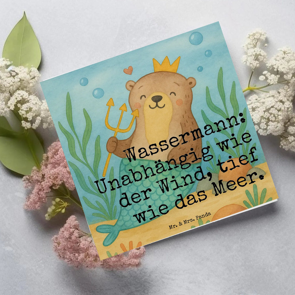 Deluxe Karte Wassermann Astrologie Design Karte, Grußkarte, Klappkarte, Einladungskarte, Glückwunschkarte, Hochzeitskarte, Geburtstagskarte, Hochwertige Grußkarte, Hochwertige Klappkarte, Tierkreiszeichen, Sternzeichen, Horoskop, Astrologie, Aszendent, Wassermann, Geburtstagsgeschenk, Geschenk