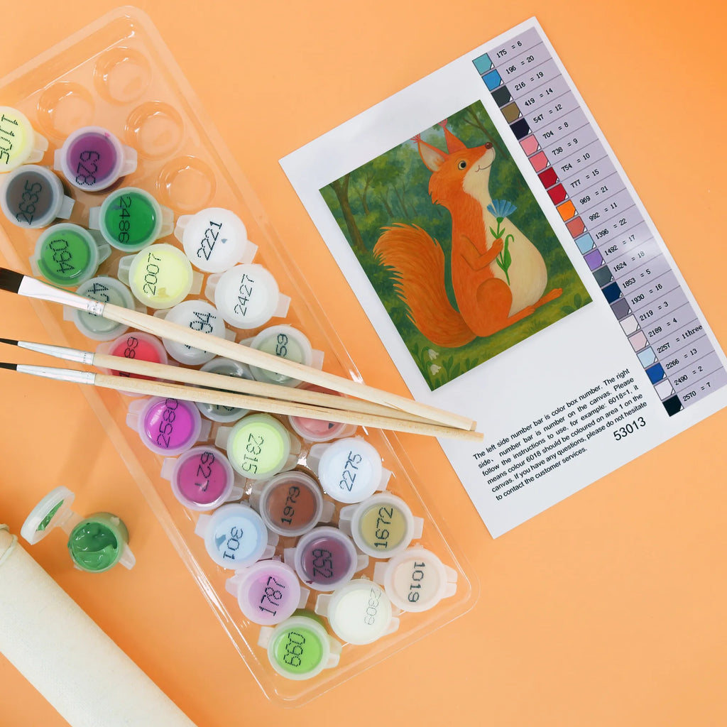 Paint by Numbers Squirrel flower Design Malen nach Zahlen, Kunstwerk, Kreativität, Künstler, Malen, DIY, Ausmalbild, Baseln, Bastelidee, Tiermotive, Gute Laune, lustige Sprüche, Tiere, Eichhörnchen, Eichhorn, Spruch positiv, Lachen, Spaß, Motivation Sprüche, Motivation Bilder, glücklich Spruch, Spruch Deko