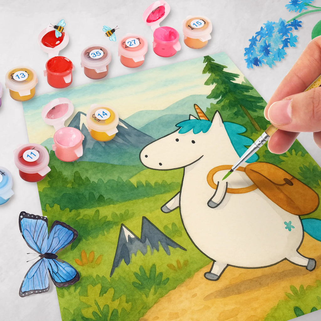 Paint by Numbers unicorn climber Design Künstler, Bastelidee, Kunstwerk, Kreativität, Ausmalbild, Baseln, DIY, Malen nach Zahlen, Malen, Einhorn, Einhörner, Einhorn Deko, Unicorn, Reisen, Entdecker, Berge, Urlaub, Bergsteiger, Abenteuer, Weltreise, Weltenbummler, Abenteurer