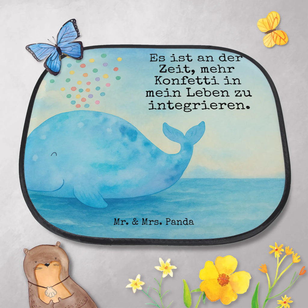 Sonnenschutz Auto Seitenscheibe Wal Konfetti Design