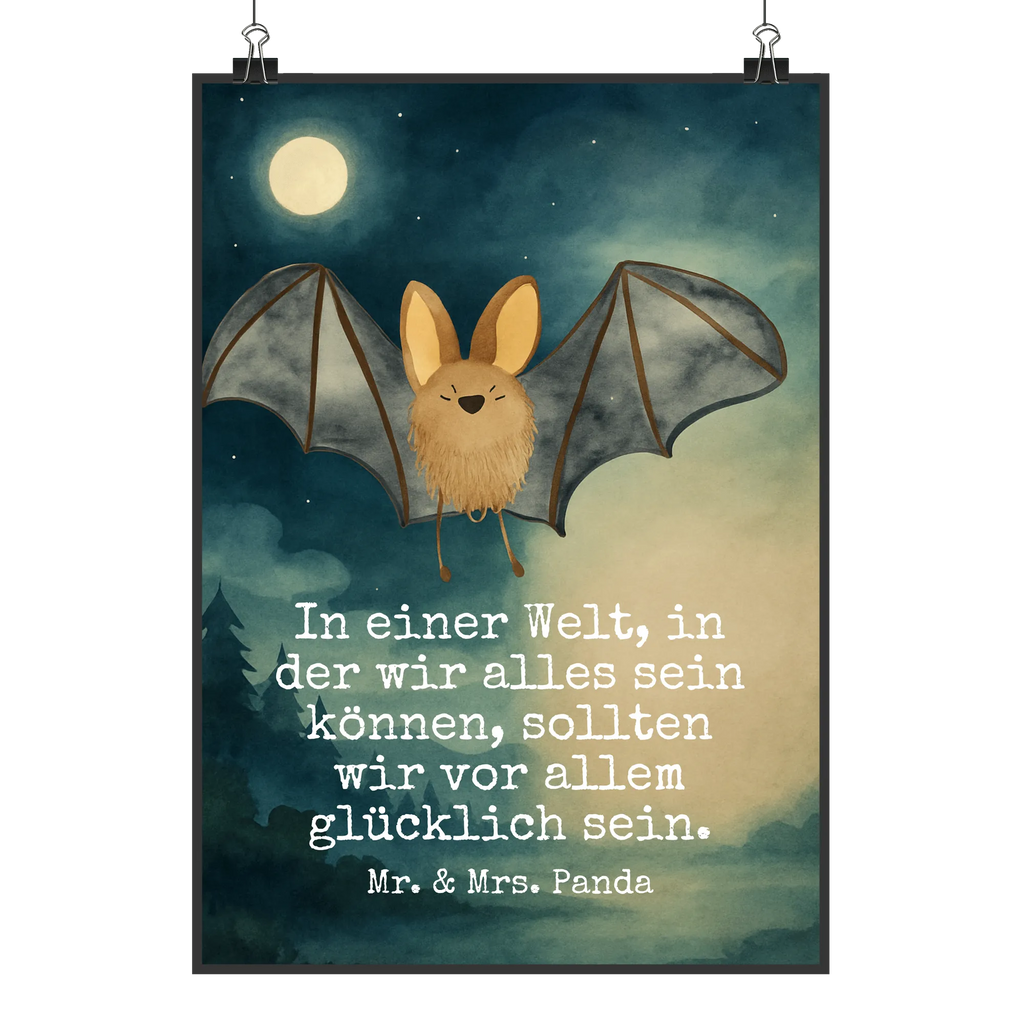Poster Fledermaus Flügel Design