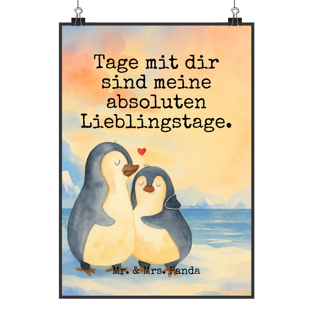 Poster Pinguin umarmen Design