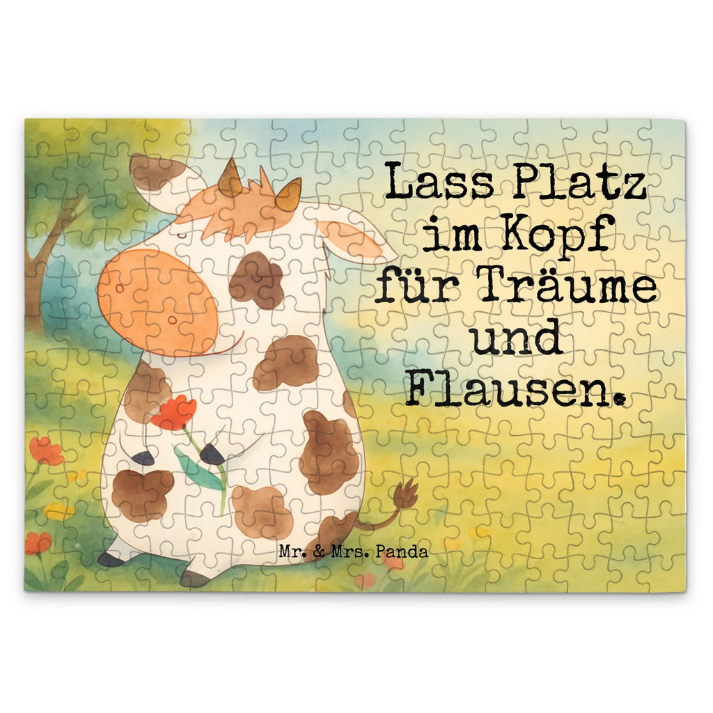 Puzzle Kuh Design Puzzle, Bauernhof, Hoftiere, Landwirt, Landwirtin, Kuh, Kühe, Träume, Flausen, Spruch, Magie, Motivtion, Hof, Milch, Milchkuh