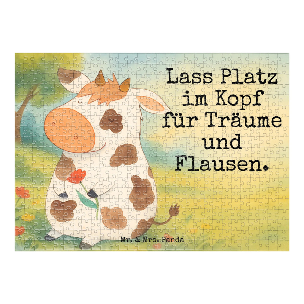 Puzzle Kuh Design Puzzle, Bauernhof, Hoftiere, Landwirt, Landwirtin, Kuh, Kühe, Träume, Flausen, Spruch, Magie, Motivtion, Hof, Milch, Milchkuh