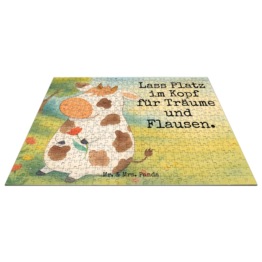 Puzzle Kuh Design Puzzle, Bauernhof, Hoftiere, Landwirt, Landwirtin, Kuh, Kühe, Träume, Flausen, Spruch, Magie, Motivtion, Hof, Milch, Milchkuh