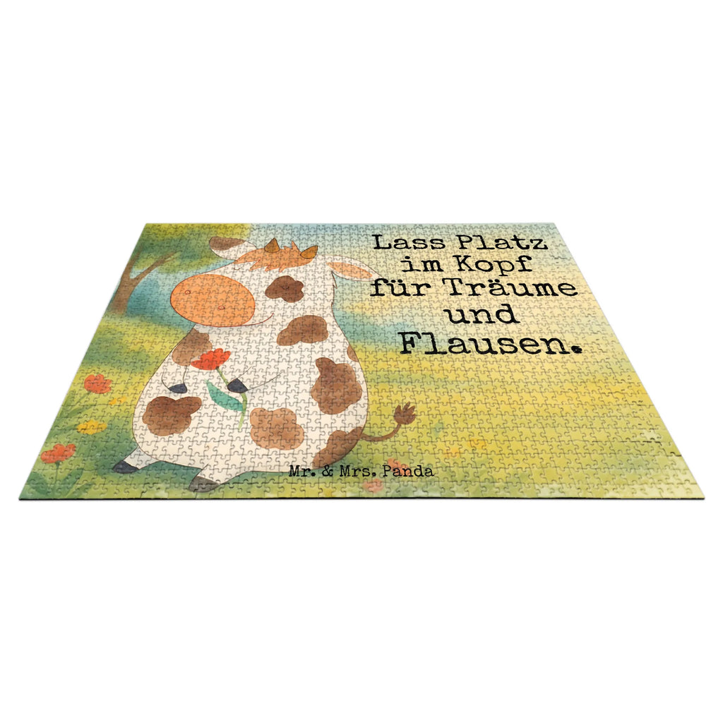 Puzzle Kuh Design Puzzle, Bauernhof, Hoftiere, Landwirt, Landwirtin, Kuh, Kühe, Träume, Flausen, Spruch, Magie, Motivtion, Hof, Milch, Milchkuh