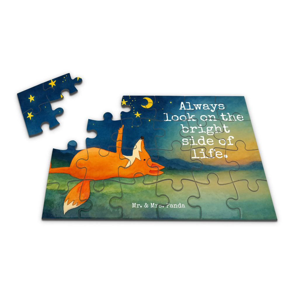 Puzzle Fox Stars Design Puzzle, Fuchs, Füchse, tröstende Worte, Spruch positiv, Spruch schön, Romantik, Always Look on the Bright Side of Life