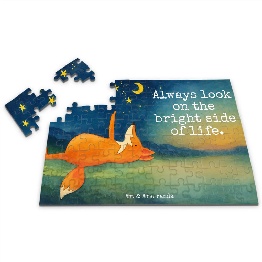Puzzle Fox Stars Design Puzzle, Fuchs, Füchse, tröstende Worte, Spruch positiv, Spruch schön, Romantik, Always Look on the Bright Side of Life