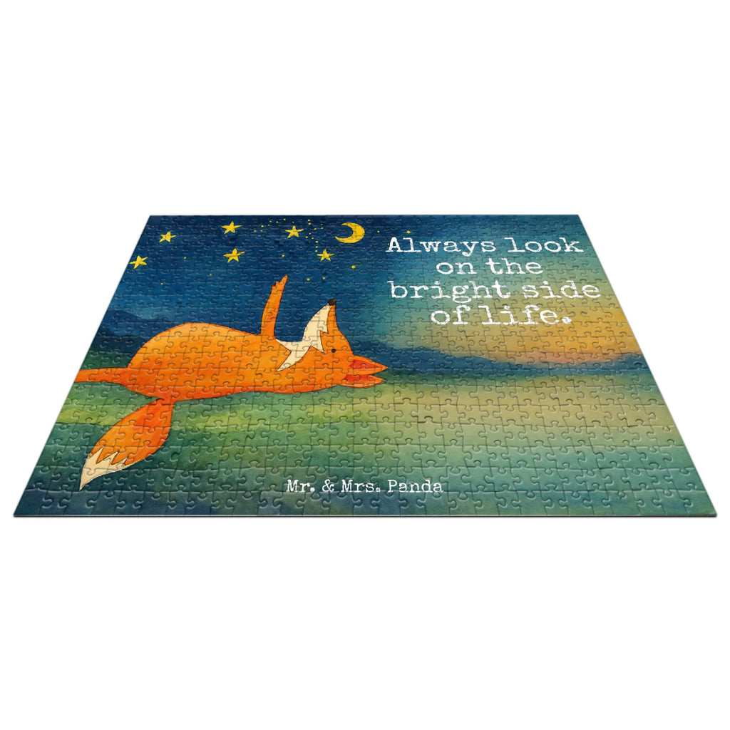 Puzzle Fox Stars Design Puzzle, Fuchs, Füchse, tröstende Worte, Spruch positiv, Spruch schön, Romantik, Always Look on the Bright Side of Life