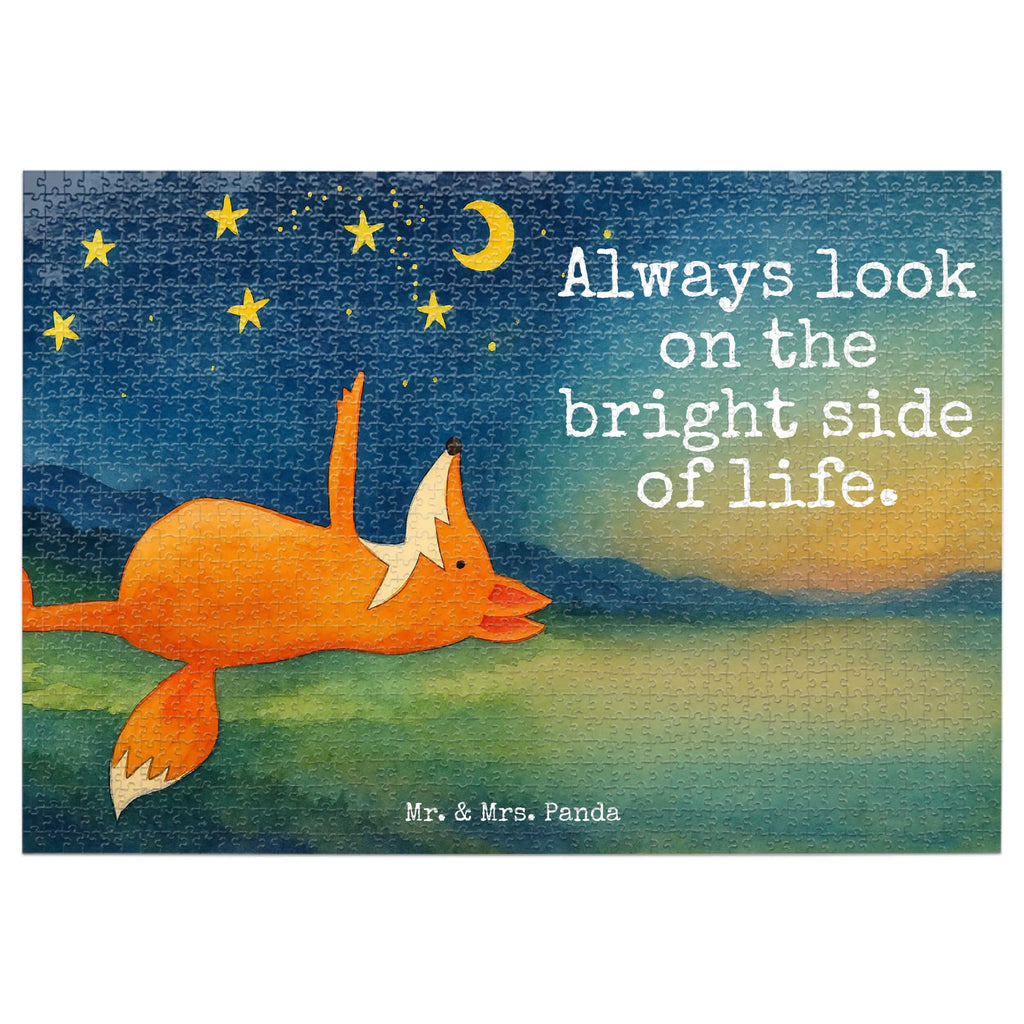 Puzzle Fox Stars Design Puzzle, Fuchs, Füchse, tröstende Worte, Spruch positiv, Spruch schön, Romantik, Always Look on the Bright Side of Life