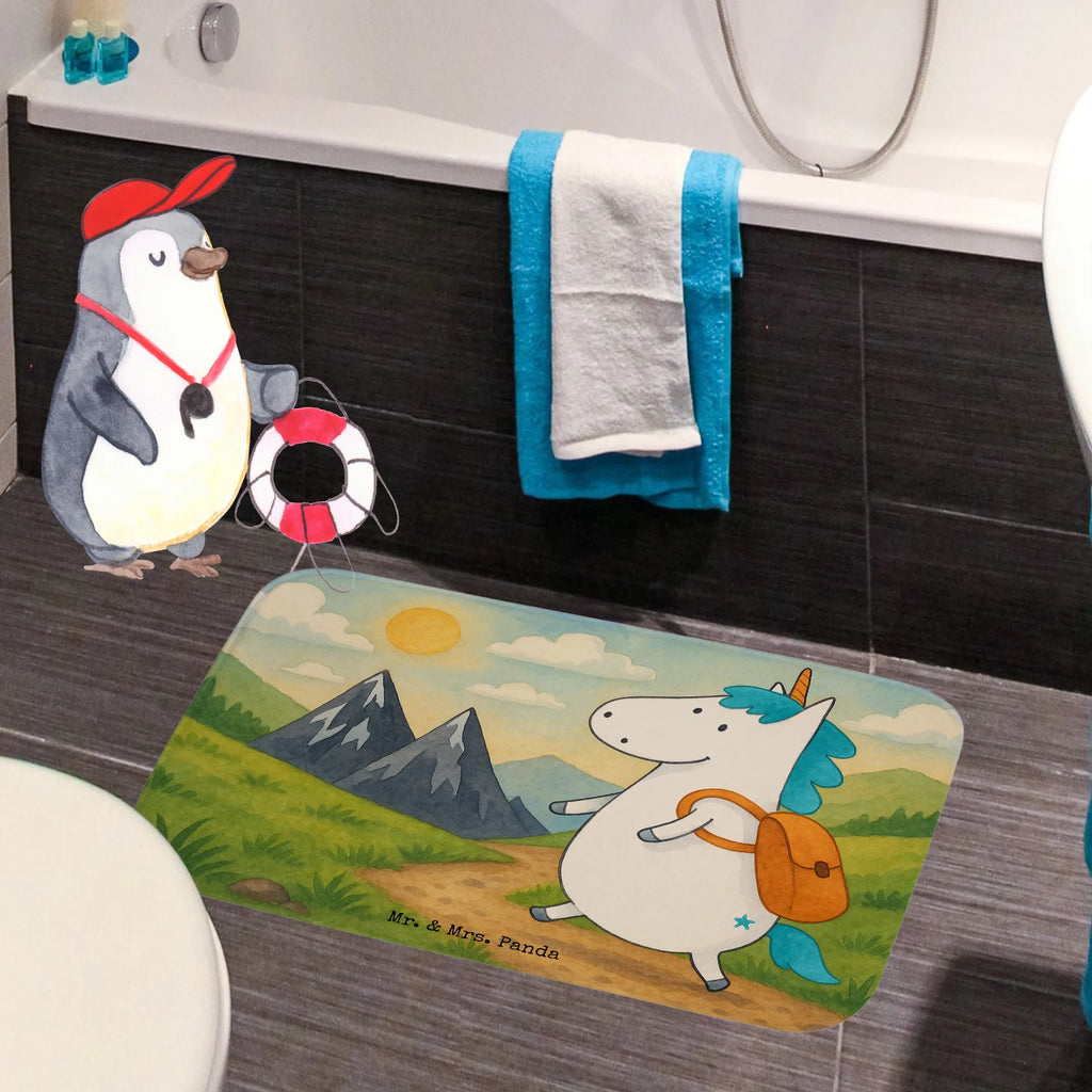 Badematte Einhorn Bergsteiger Design Badematte, Badteppich, Duschvorleger, Badezimmerteppich, Badezimmermatte, Badvorleger, Duschmatte, Duschteppich, Badteppiche, Badgarnitur, Badematten, Teppich Badezimmer, Badezimmermatten, Einhorn, Einhörner, Einhorn Deko, Unicorn, Bergsteiger, Abenteuer, Berge, Abenteurer, Weltenbummler, Weltreise, Reisen, Urlaub, Entdecker