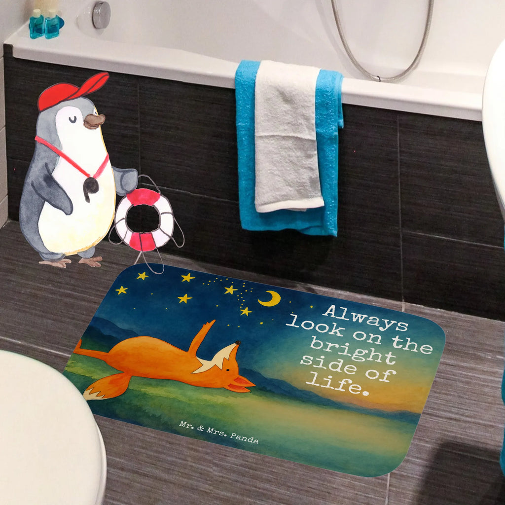 Badematte Fuchs Sterne Design Badematte, Badteppich, Duschvorleger, Badezimmerteppich, Badezimmermatte, Badvorleger, Duschmatte, Duschteppich, Badteppiche, Badgarnitur, Badematten, Teppich Badezimmer, Badezimmermatten, Fuchs, Füchse, tröstende Worte, Spruch positiv, Spruch schön, Romantik, Always Look on the Bright Side of Life
