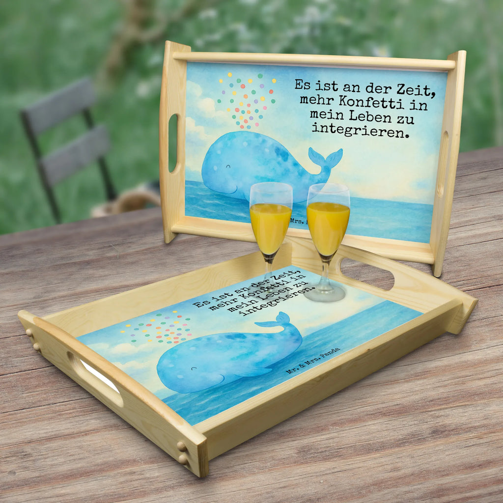 Serviertablett Wal Konfetti Design