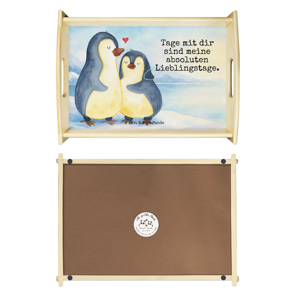 Serviertablett Pinguin umarmen Design