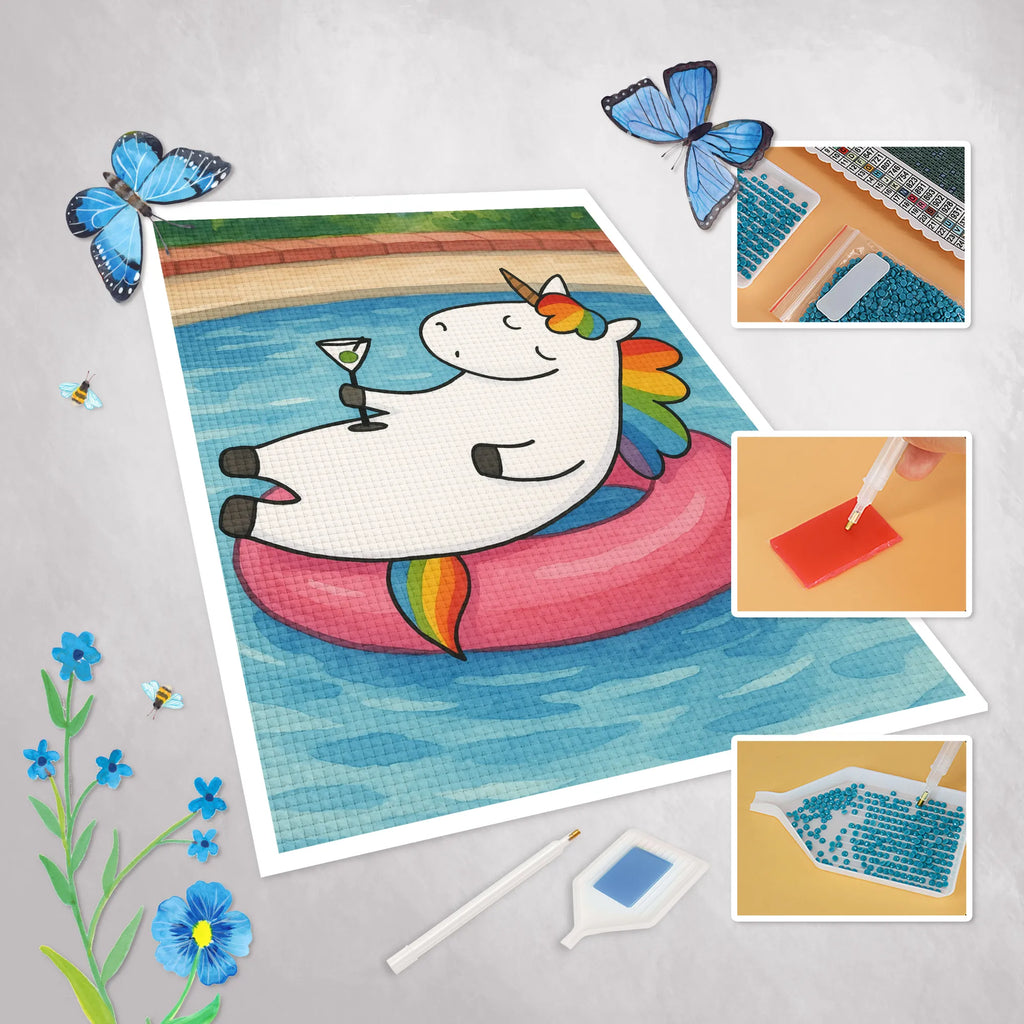 Obraz diamentowy jednorożec koktajl Design Jednorożec, jednorożce, dekoracje jednorożca, jednorożec