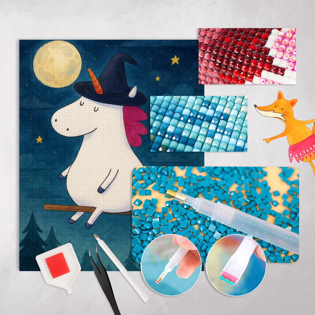 Obraz diamentowy jednorożec Czarownica Design Jednorożec, jednorożce, dekoracje jednorożca, jednorożec