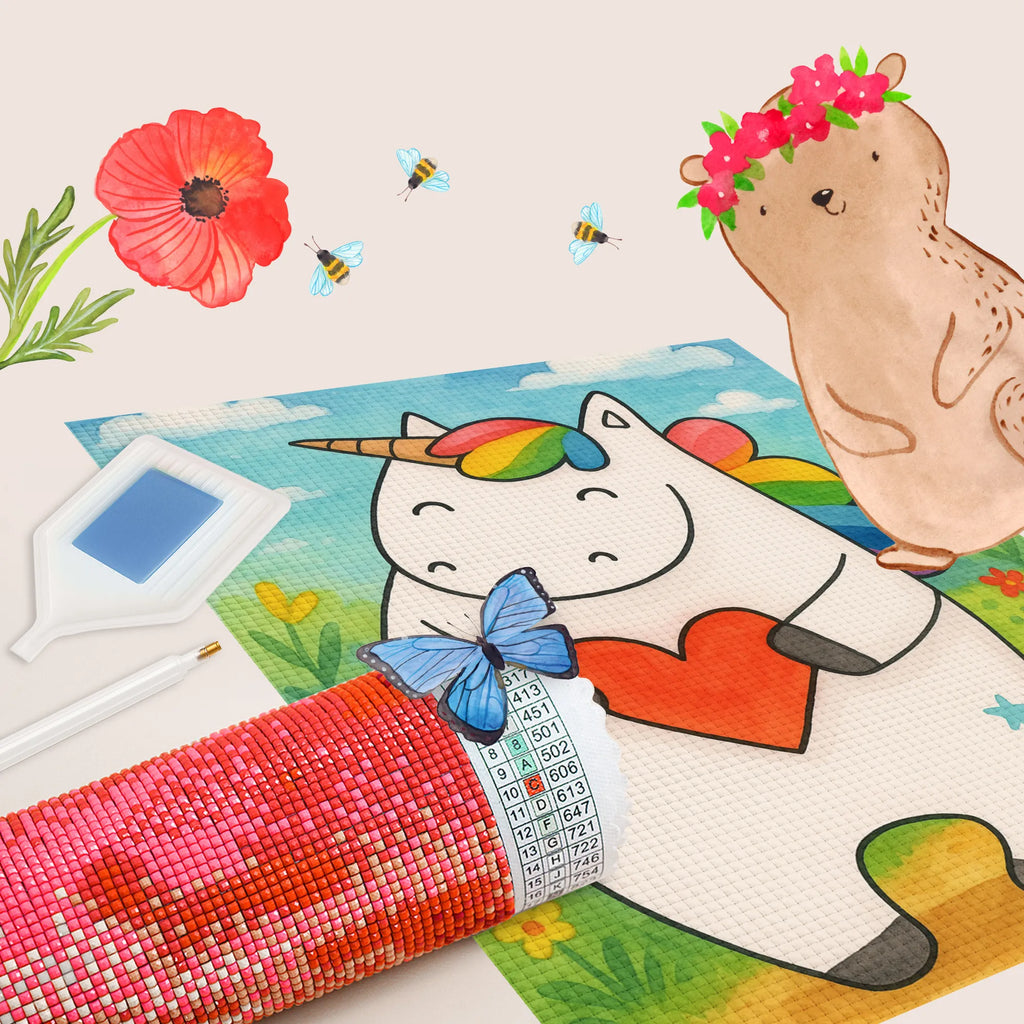 Diamond Painting unicorn Heart Design unicorn, unicorns, bad, funny, evil, girlfriend gift, bad girl, heart, girlfriend present, different, Unicorn