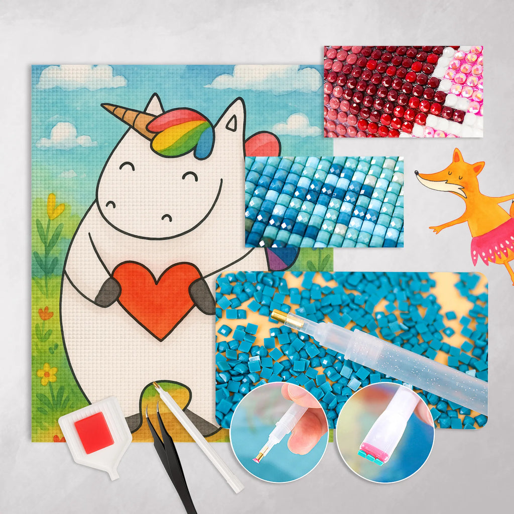 Diamond Painting unicorn Heart Design unicorn, unicorns, bad, funny, evil, girlfriend gift, bad girl, heart, girlfriend present, different, Unicorn
