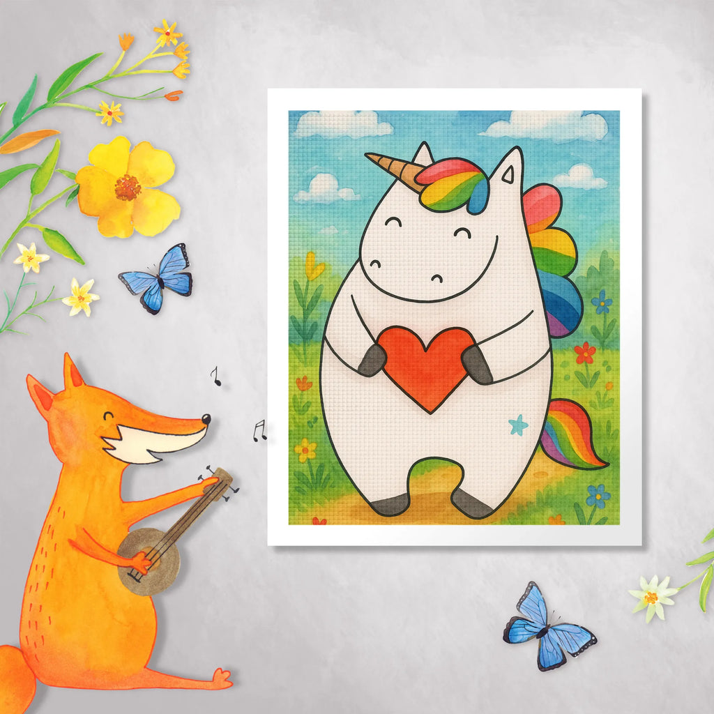 Diamond Painting unicorn Heart Design unicorn, unicorns, bad, funny, evil, girlfriend gift, bad girl, heart, girlfriend present, different, Unicorn