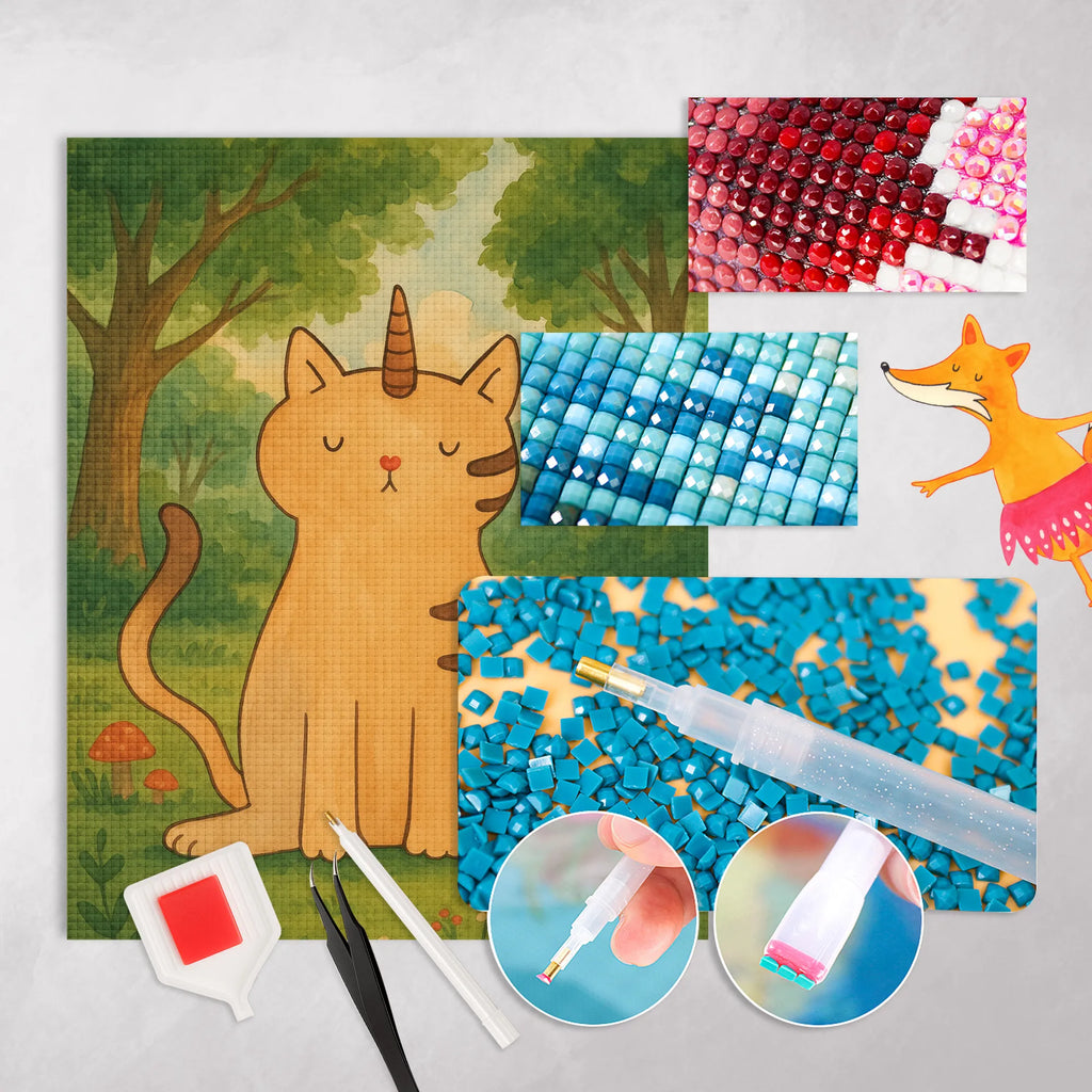 Diamond Painting Einhorn Katze Design DIY, Kreativität, Kristallbild, Diamond Painting, Einhorn, Einhörner, Einhorn Deko, Unicorn, Katzer, Katzenhorn, Einhornkatze, Mieze, Einhornpower, Kittyhorn, Katze, Glitzer, Regenbogen, Erwachsenwerden