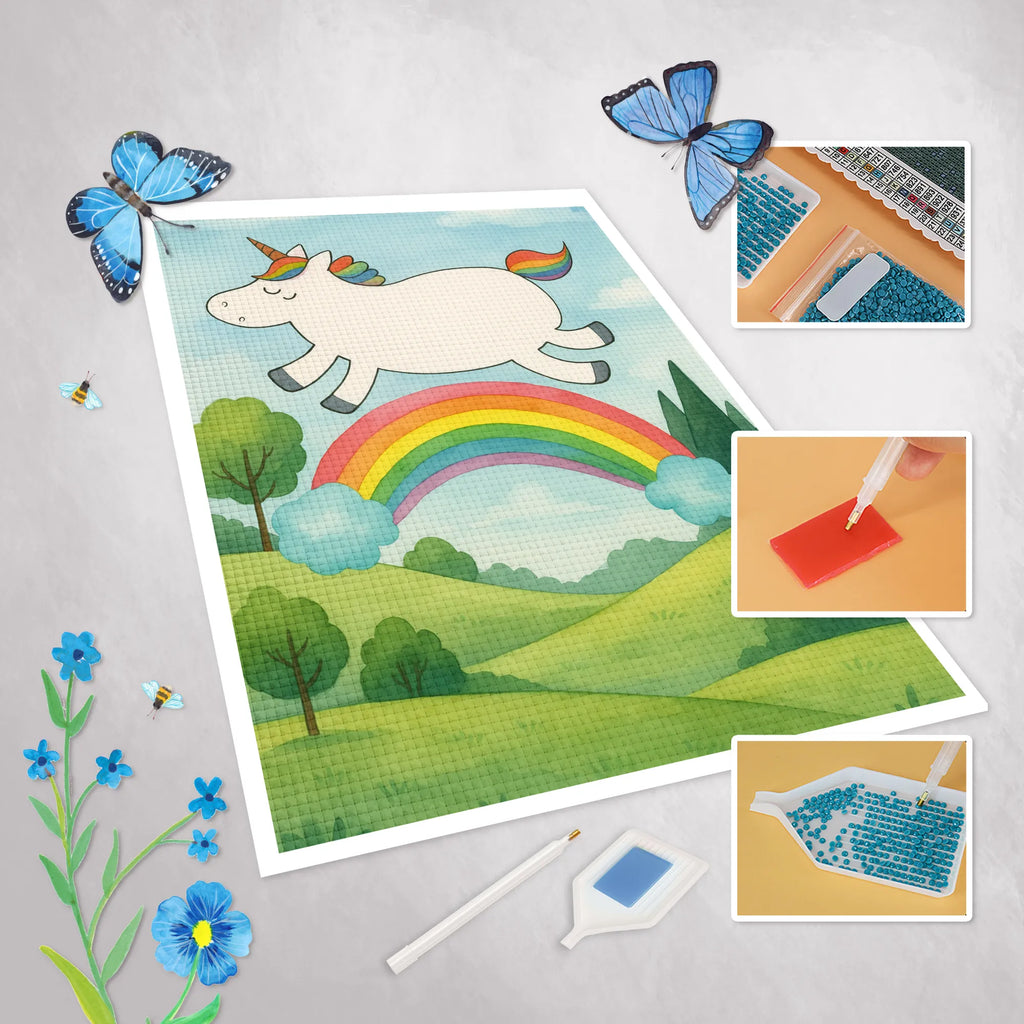 Diamond Painting Einhorn Regenbogen Design DIY, Diamond Painting, Kreativität, Kristallbild, Einhorn, Einhörner, Einhorn Deko, Unicorn, Erwachsenwerden, Einhornpower, Einhornautobahn, Glitzer, Regenbogen