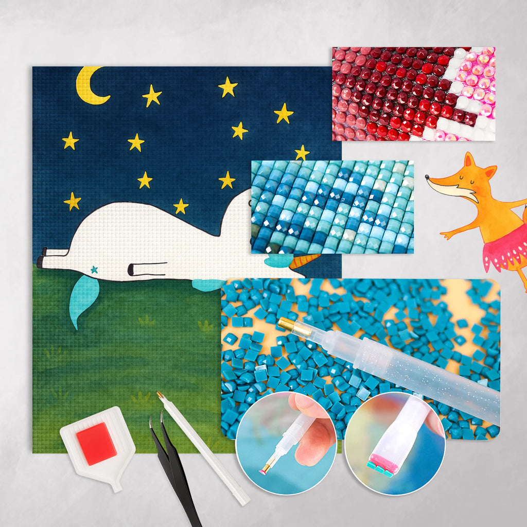 Diamond Painting Einhorn Sternenhimmel Design Kreativität, Diamond Painting, DIY, Kristallbild, Einhorn, Einhörner, Einhorn Deko, Unicorn, Verrückt, Sterne, Sternenhimmel, Dachschaden