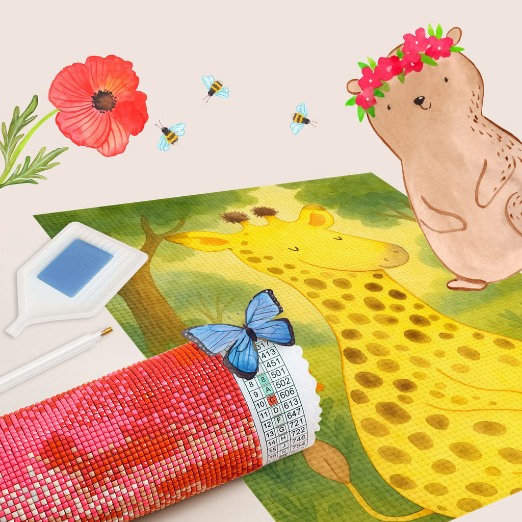 Diamond Painting giraffe Satisfied Design Africa, Adventure, Giraffe, Happiness