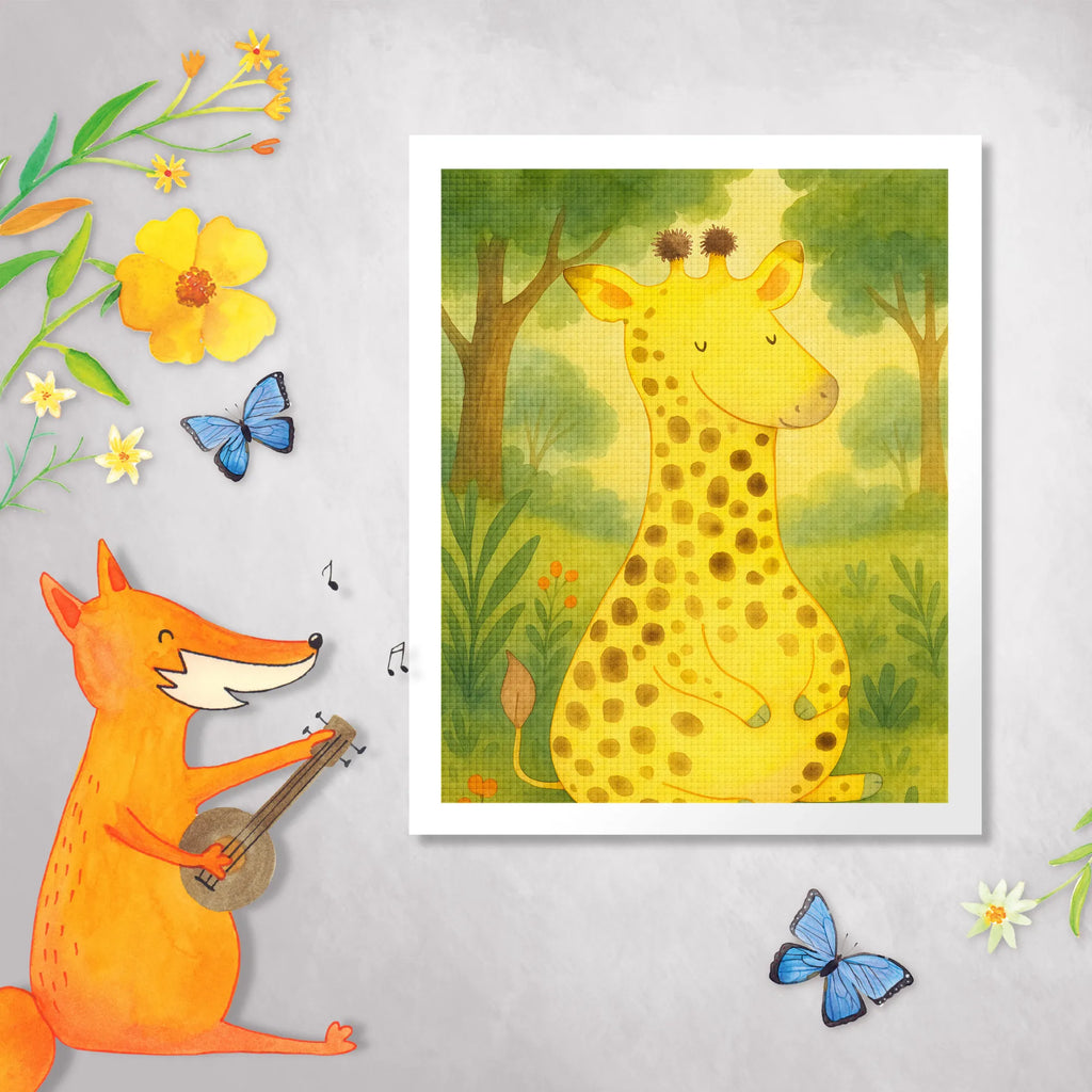 Diamond Painting giraffe Satisfied Design Africa, Adventure, Giraffe, Happiness