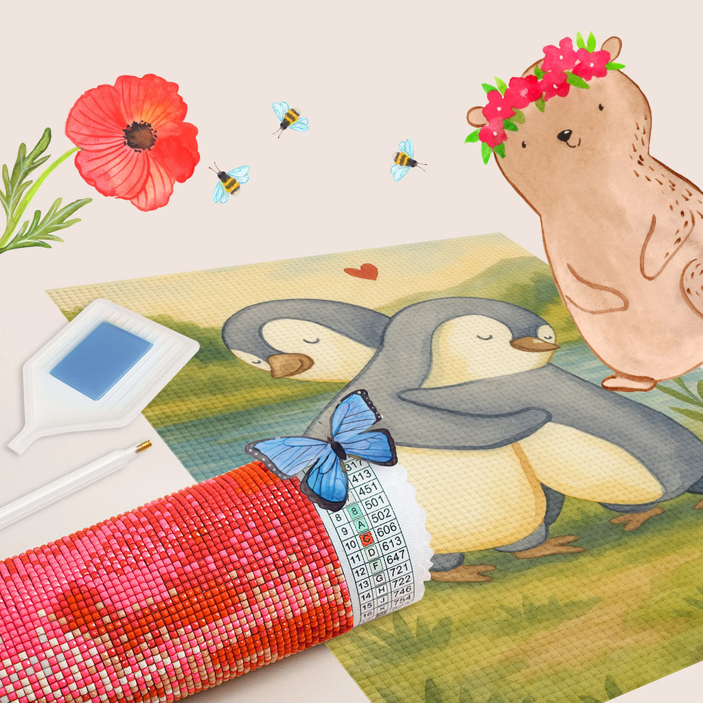 Diamond Painting penguins Cuddle Design Love, Loving, Two, Together, Marriage, Engagement, Proposal of marriage, Love gift, gift for her, gift for him, anniversary gift, Valentine&#39;s Day Gift for Women Love Gift Anniversary Wedding Anniversary Party Favor Gift for Girlfriend Gift for Partner Boyfriend Gift Token of Love for Men for Husband