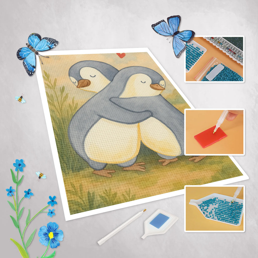 Diamond Painting Pinguine Kuscheln Design DIY, Diamond Painting, Kristallbild, Kreativität, Liebe, Partner, Freund, Freundin, Ehemann, Ehefrau, Heiraten, Verlobung, Heiratsantrag, Liebesgeschenk, Jahrestag, Hocheitstag, Liebesbeweis, für Ehemann, Hochzeitstag, Mitbringsel, Valentinstag, Geschenk für Partner, Geschenk für Frauen, Geschenk für Freundin, für Männer