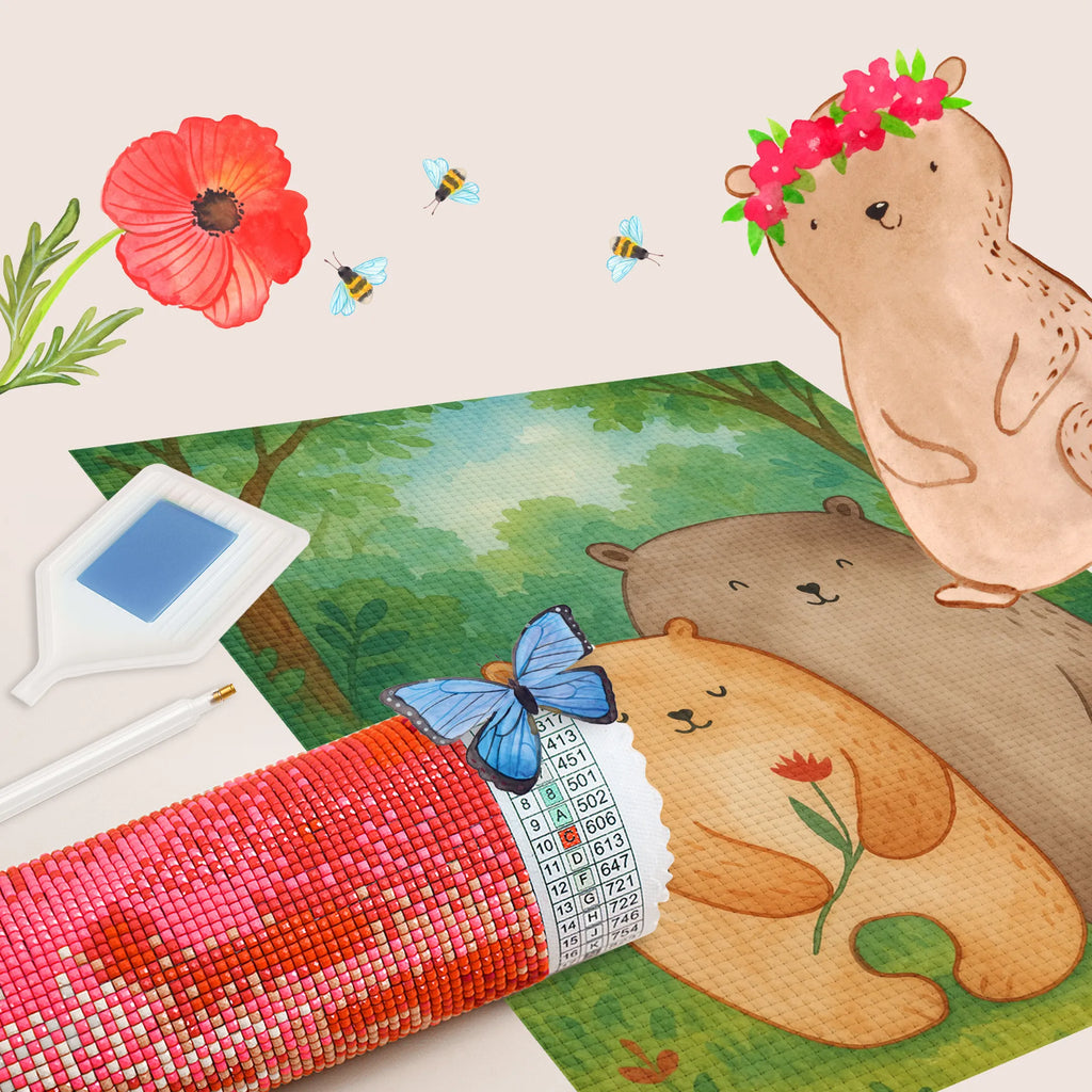 Obraz diamentowy Miłość niedźwiedzi Design Miłość, partner, przyjaciel, przyjaciółka, mąż, żona, wesele, zaręczyny, prośba o rękę, prezent miłosny, rocznica, dzień ślubu