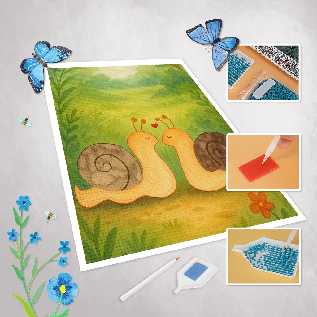 Diamond Painting Schnecken Liebe Design DIY, Kristallbild, Kreativität, Diamond Painting, Liebe, Partner, Freund, Freundin, Ehemann, Ehefrau, Heiraten, Verlobung, Heiratsantrag, Liebesgeschenk, Jahrestag, Hocheitstag
