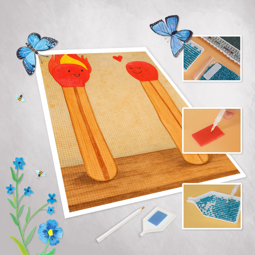 Diamond Painting Streichhölzer Design Kreativität, Kristallbild, DIY, Diamond Painting, Liebe, Partner, Freund, Freundin, Ehemann, Ehefrau, Heiraten, Verlobung, Heiratsantrag, Liebesgeschenk, Jahrestag, Hocheitstag, Streichhölzer