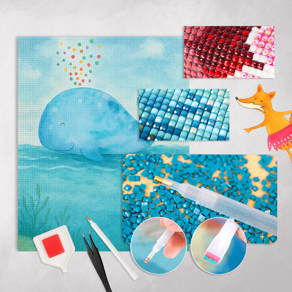 Diamond Painting Wal Konfetti Design Kristallbild, DIY, Kreativität, Diamond Painting, Meerestiere, Meer, Urlaub, Abnehmen, Neustart, Diät, Neuanfang, Wal, Lebensabschnitt, Trennung, Konfetti, Geburtstag, Motivation, Wale