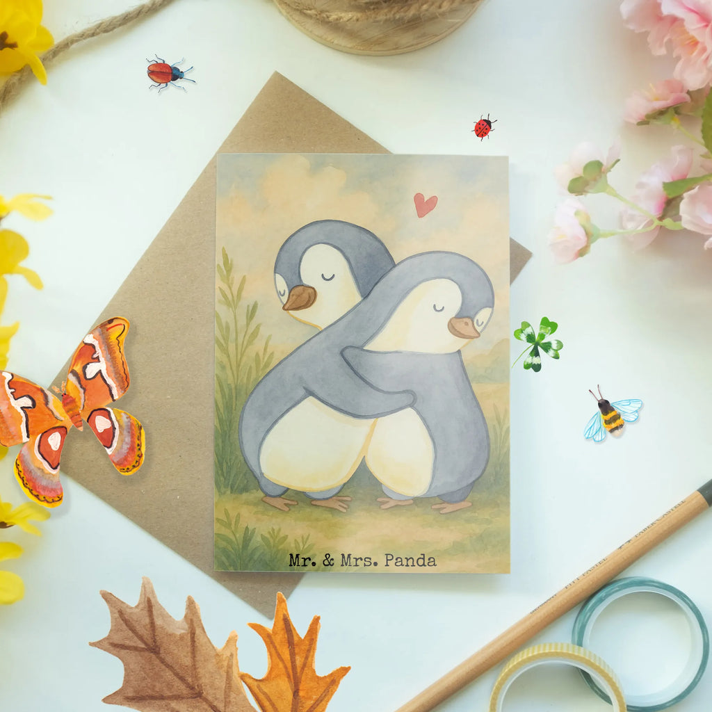 Greetings card penguins Cuddle Design Grußkarte, Klappkarte, Einladungskarte, Glückwunschkarte, Hochzeitskarte, Geburtstagskarte, Karte, Ansichtskarten, Liebe, Partner, Freund, Freundin, Ehemann, Ehefrau, Heiraten, Verlobung, Heiratsantrag, Liebesgeschenk, Jahrestag, Hocheitstag, Valentinstag, Geschenk für Frauen, Hochzeitstag, Mitbringsel, Geschenk für Freundin, Geschenk für Partner, Liebesbeweis, für Männer, für Ehemann