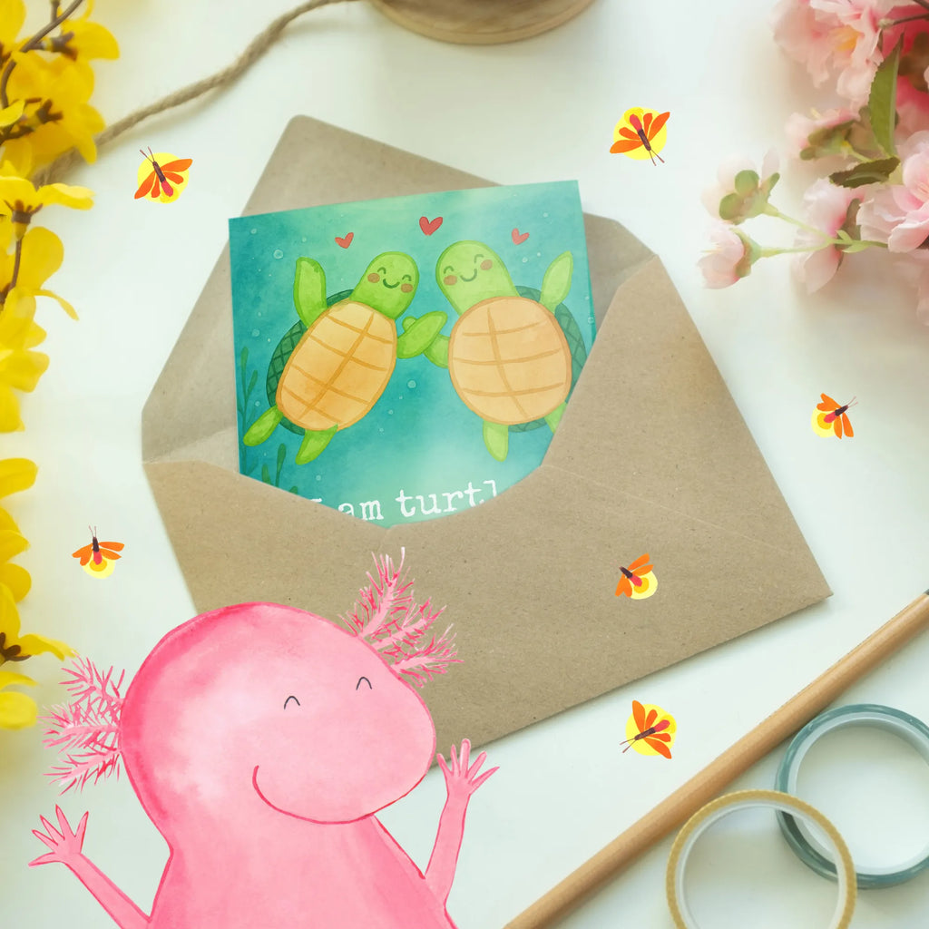 Greetings card turtles Pair Design Grußkarte, Klappkarte, Einladungskarte, Glückwunschkarte, Hochzeitskarte, Geburtstagskarte, Karte, Ansichtskarten, Liebe, Partner, Freund, Freundin, Ehemann, Ehefrau, Heiraten, Verlobung, Heiratsantrag, Liebesgeschenk, Jahrestag, Hocheitstag, Valentinstag, Geschenk für Frauen, Hochzeitstag, Mitbringsel, Geschenk für Freundin, Geschenk für Partner, Liebesbeweis, für Männer, für Ehemann